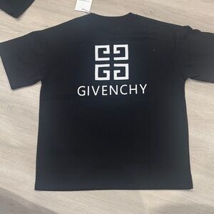 Givenchy Black Tee with White Logo